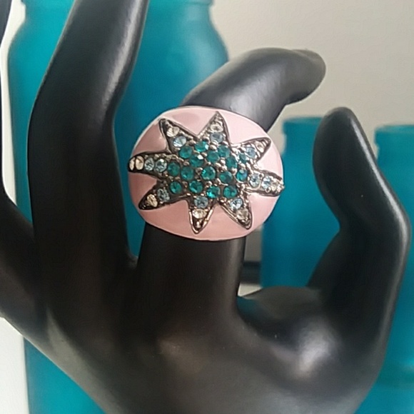 Jewelry - Pink and turquoise starburst ring